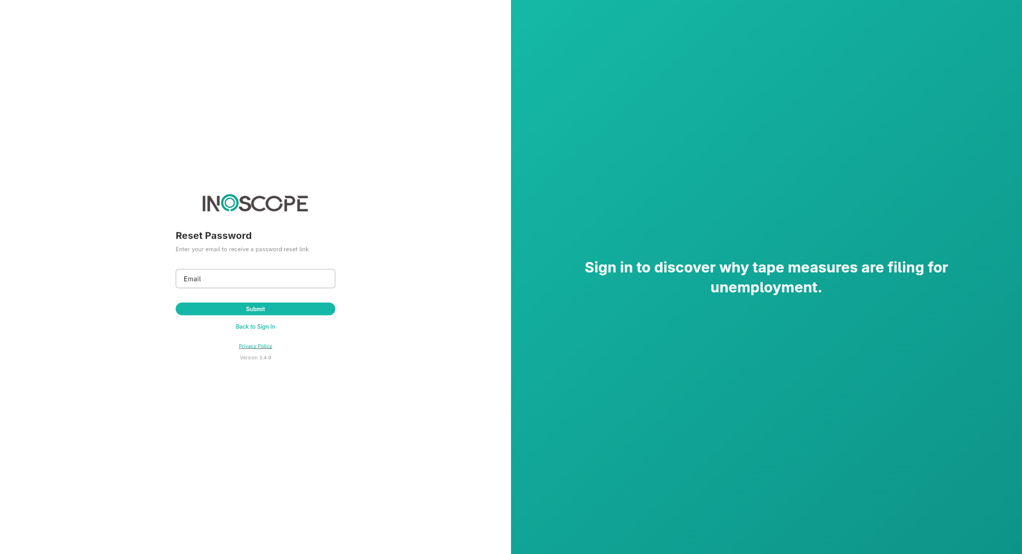 Reset Password screen